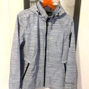 Free Country Gray Hooded Jacket